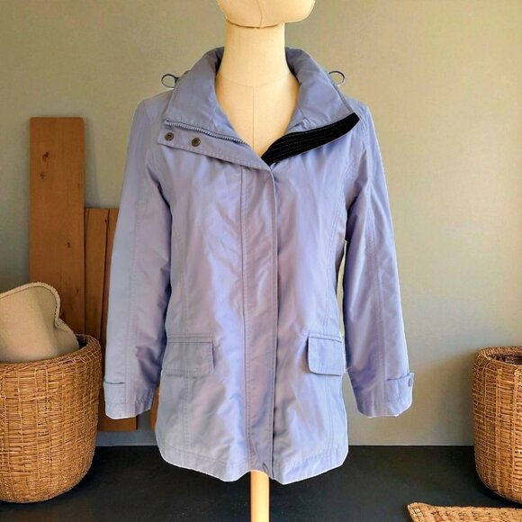 Vintage Women LL Bean 3 in 1 Jacket Coat Size XSP Blue Detachable Hood Liner - Picture 1 of 11